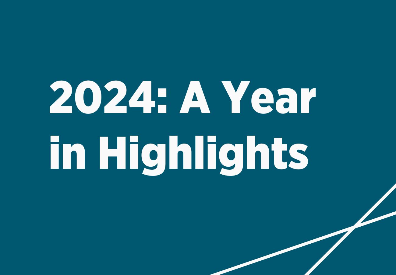 On a green background, white text reads 2024: A Year in Highlights