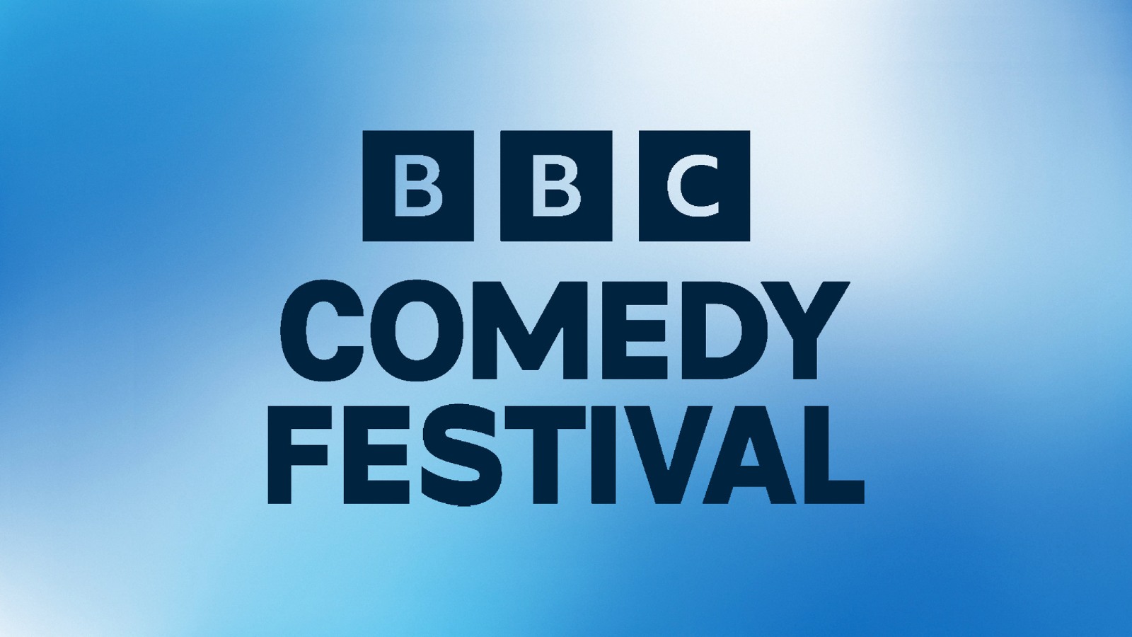 BBC Comedy Festival logo on blue background