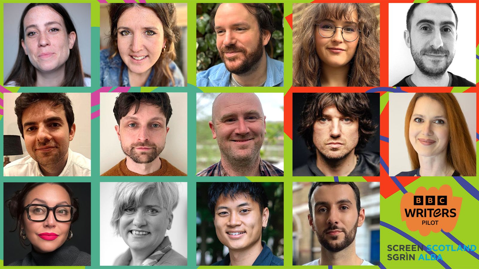 BBC Writers Pilot scheme writers for 2024/25: Faebian Averies, Lauren Bensted, Adam Grant, Sophia Chetin-Leuner, Paolo Chianta, Daniel Katanchian, Alex Mathias, Matthew McDevitt, Danny McNamara, Lauren McNamara, Emma Ramsay, Ali Taylor, Alvin Yu, Zak Zarafshan